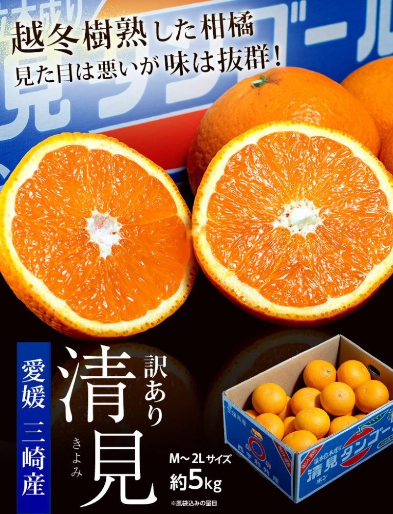 溢れる果汁『清見オレンジ』今、売れている柑橘です5キロ⇒¥2,150/年末のみかんを今味わえる『味っ子』