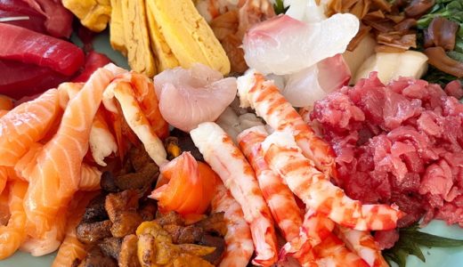 いつものきょう着く便で手巻き寿司パーティー